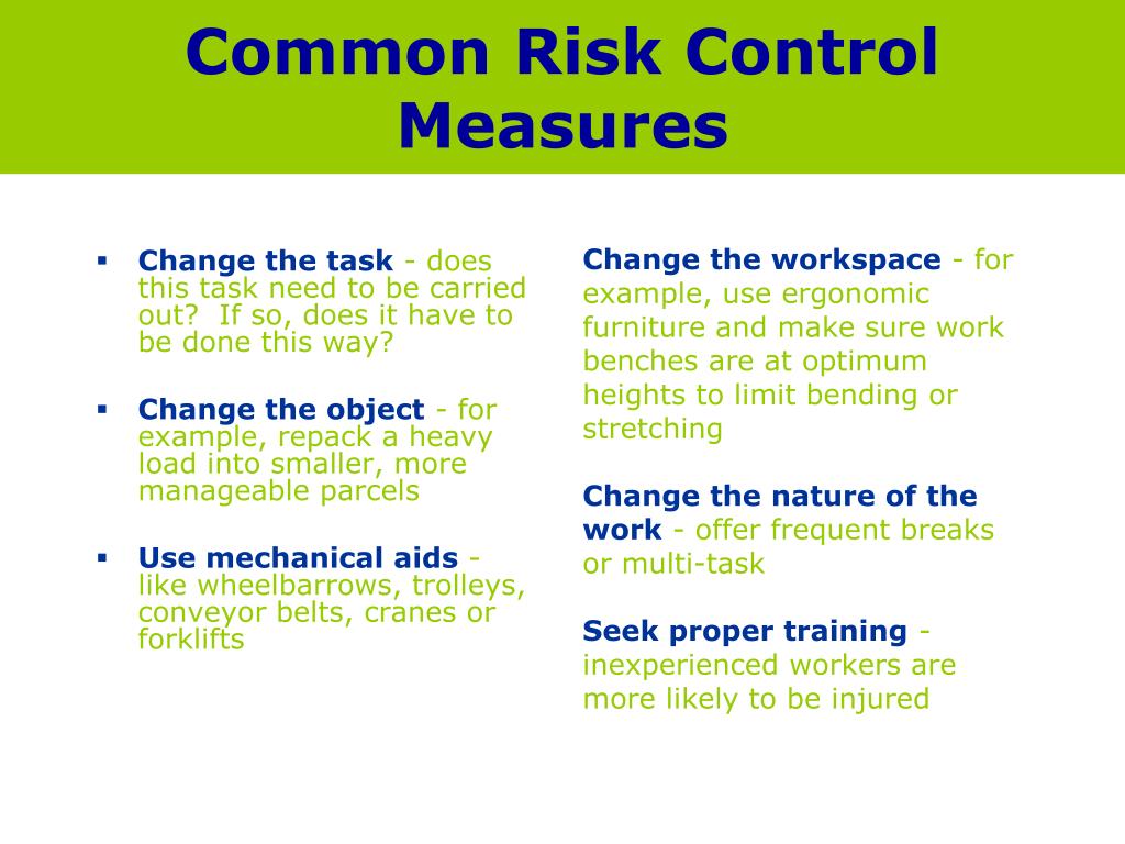 Measure Control. Risk Control. Dust Control measures manual. Example for Dust Control measures. Risk controlling