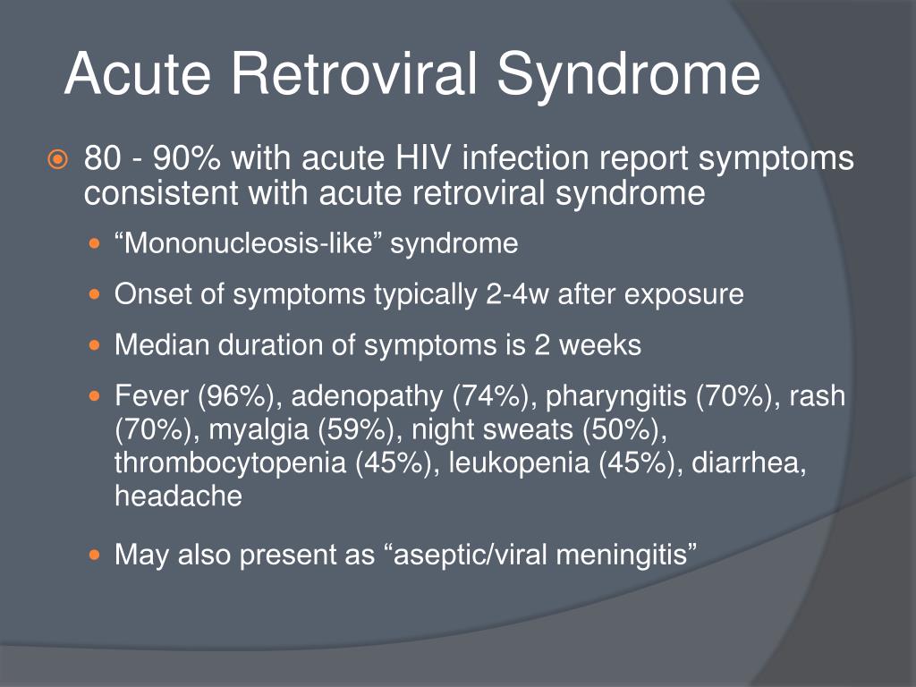 retroviral infection symptoms