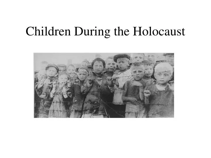 children during the holocaust n.