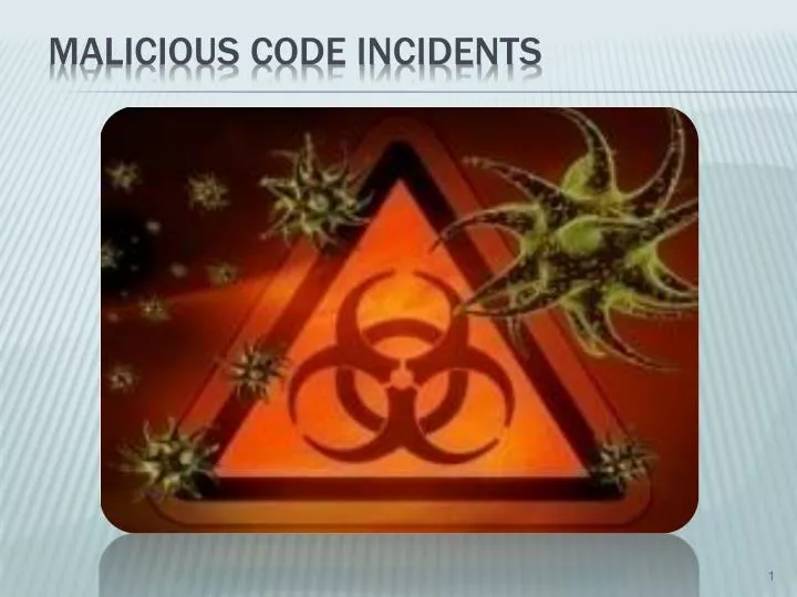 malicious code incidents n.