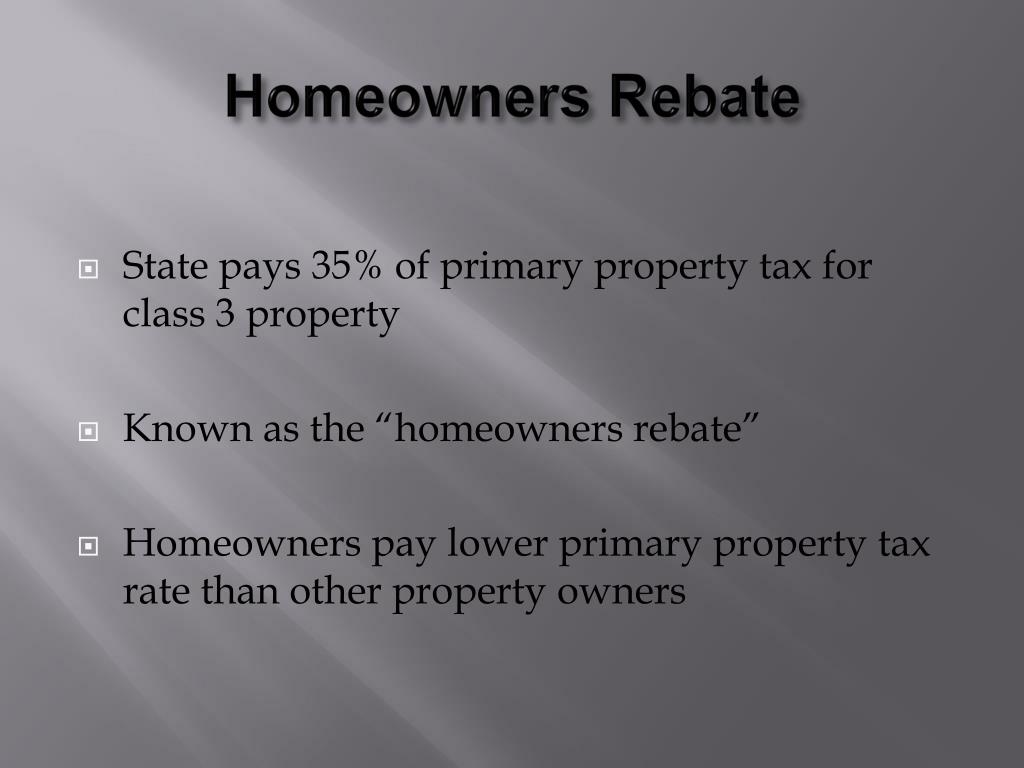 Tax Rebate Homeowners