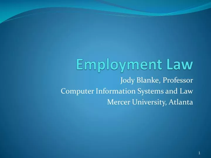 Ppt Employment Law Powerpoint Presentation Free Download Id1401102 7943