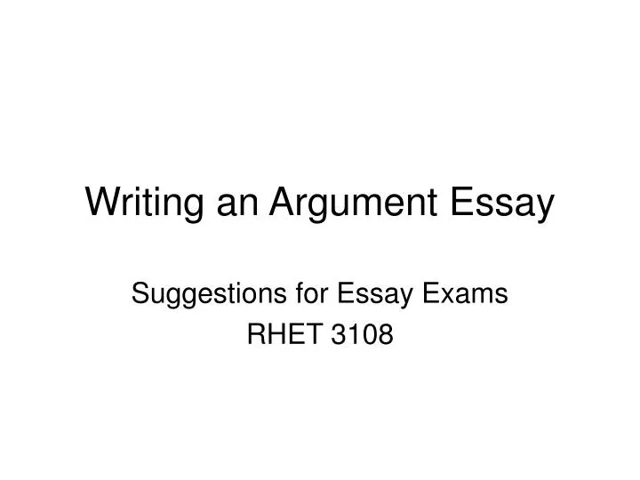 writing an argument essay n.