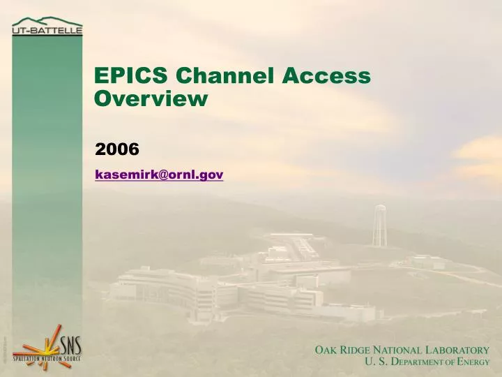 epics channel access overview n.