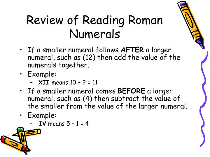 PPT - Adding and Subtracting Roman Numerals PowerPoint Presentation