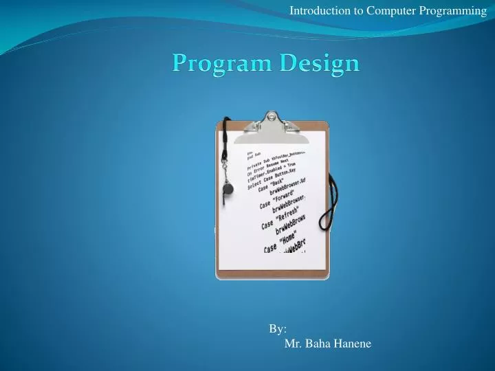 PPT - Introduction to Computer Programming PowerPoint Presentation ... image.