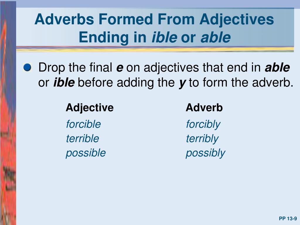 Drive adverb. Terrible adverb. Possible adverb. Adjective adverb possible. Able ible Ent правило.