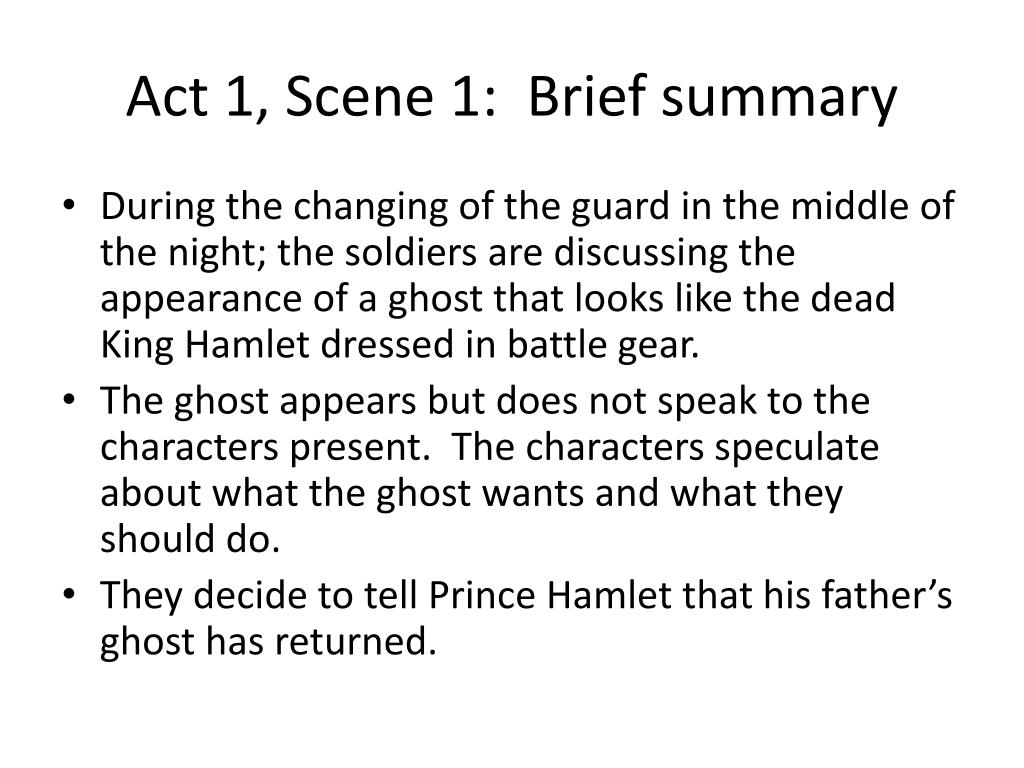 hamlet act 1 thesis