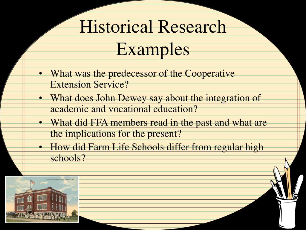research question examples history