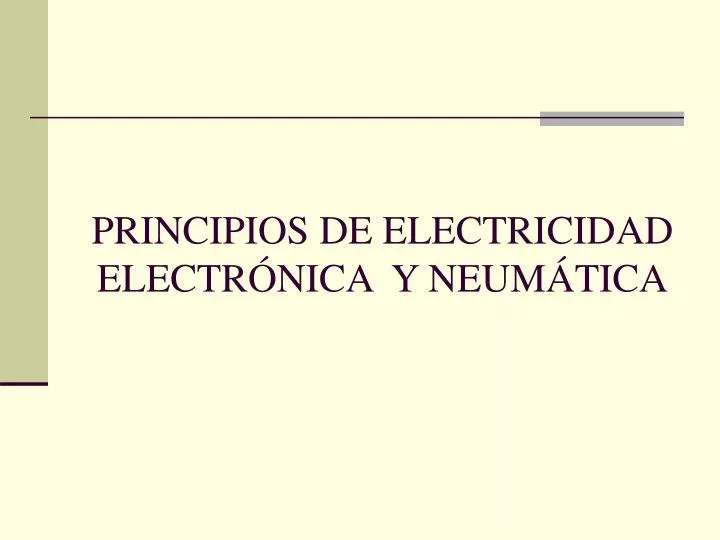 principios de electricidad electr nica y neum tica n.