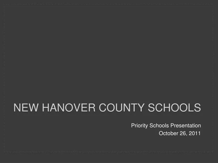 new hanover county schools n.