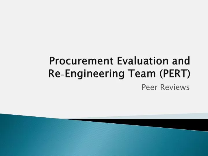 procurement evaluation and re engineering team pert n.