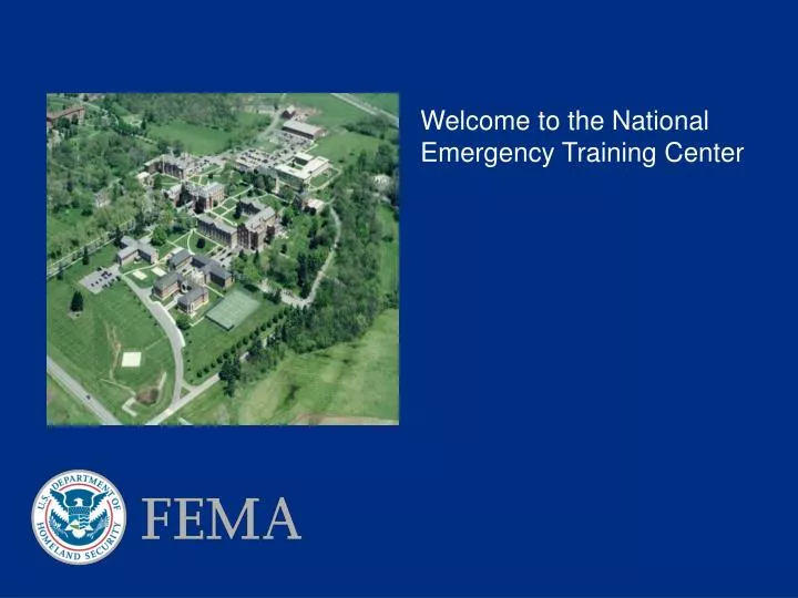 PPT to the National Emergency Training Center PowerPoint