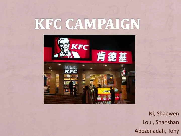 PPT KFC campaign PowerPoint Presentation, free download ID1406138