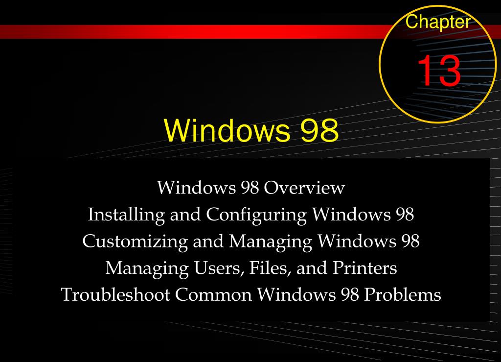 windows 98 presentation