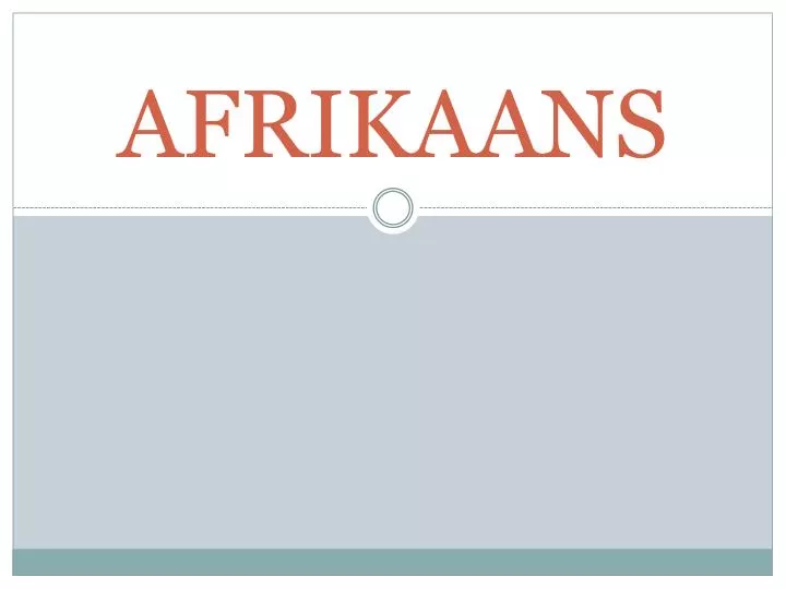 powerpoint presentation in afrikaans
