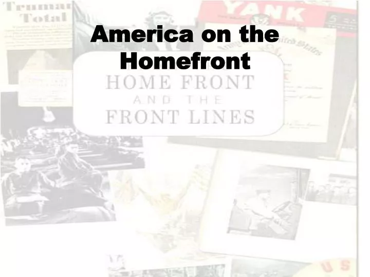america on the homefront n.