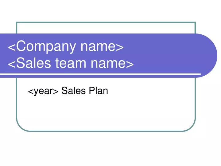 company name sales team name n.