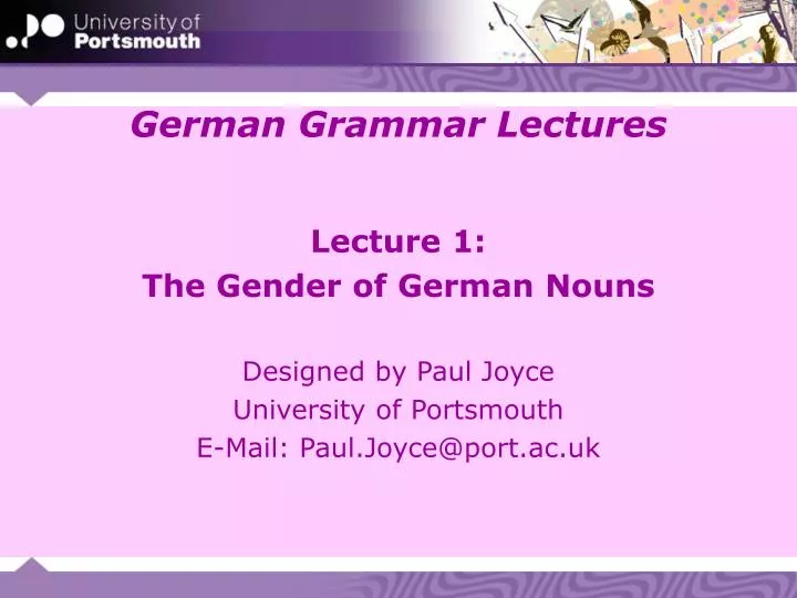 german grammar lectures n.