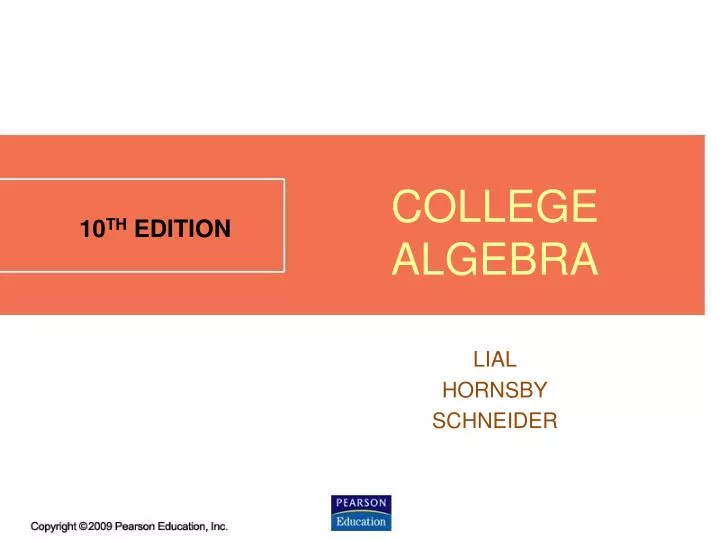 college algebra n.