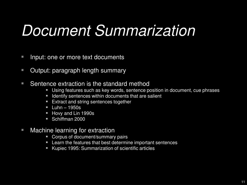 thesis on document summarization