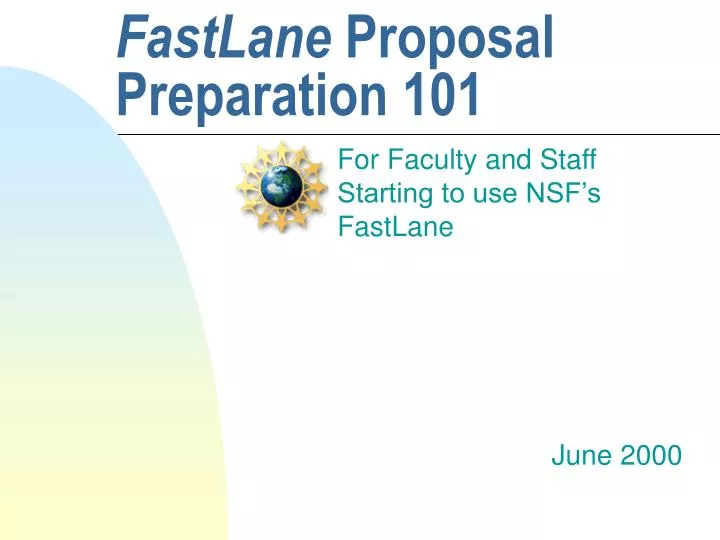 fastlane proposal preparation 101 n.
