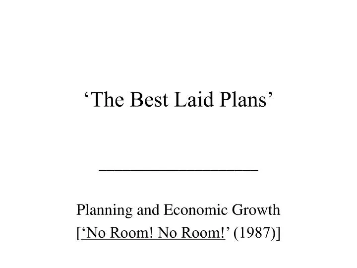 Get Books The best laid plans Free