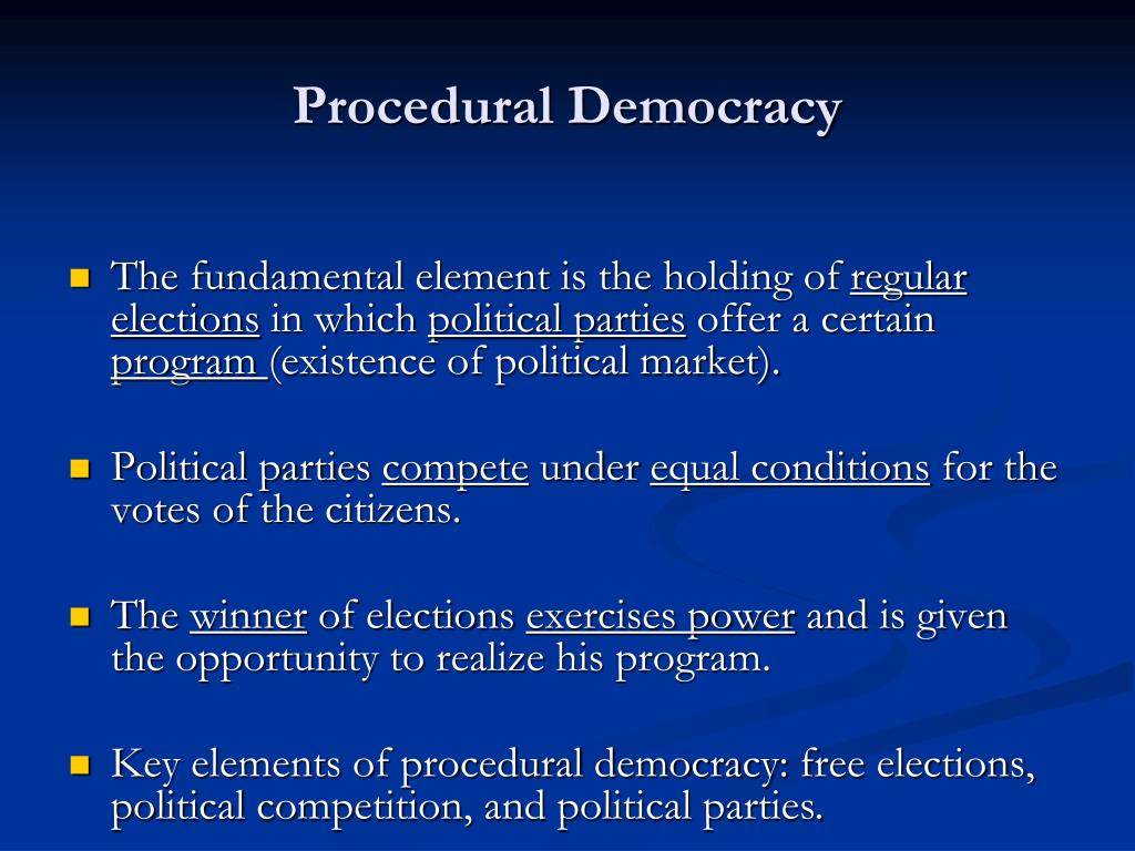 procedural democracy essays