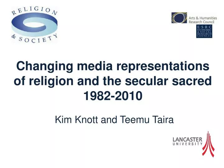 changing media representations of religion and the secular sacred 1982 2010 n.