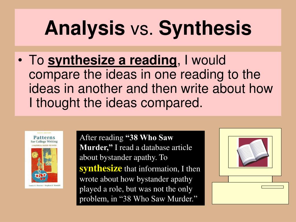 what are analysis and synthesis of literature sources