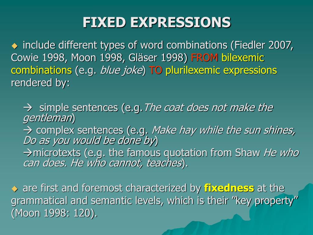 Ppt Fixed Expressions And Idioms In Translation Powerpoint Presentation Id