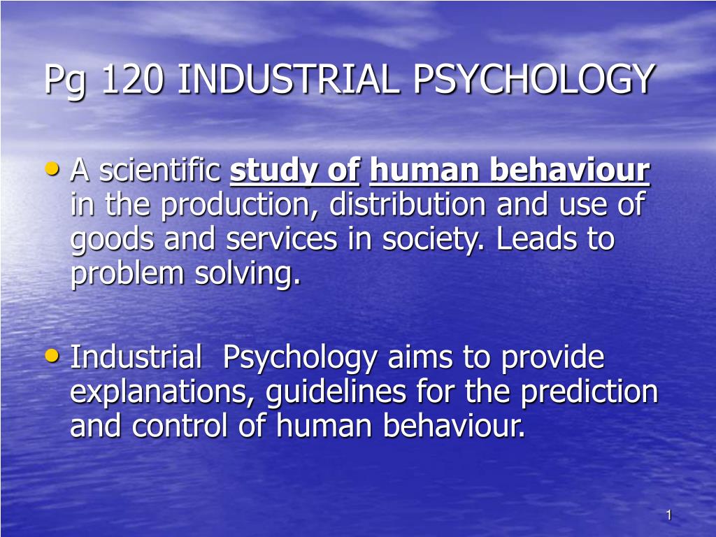 case study in industrial psychology