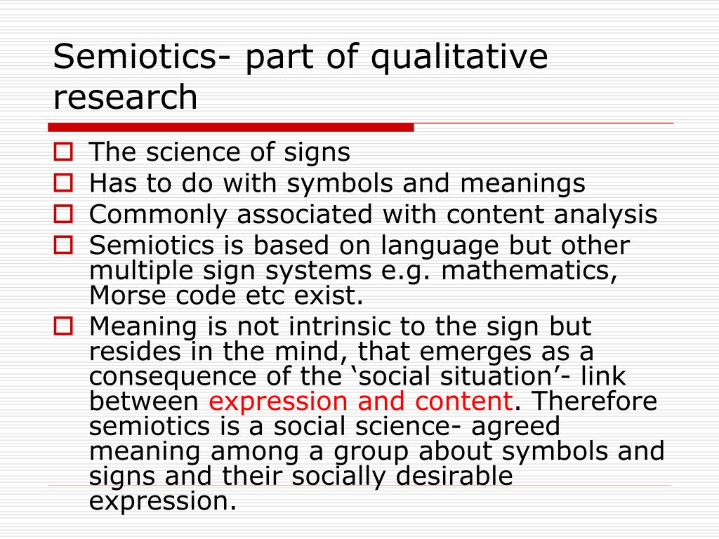 qualitative research using semiotics