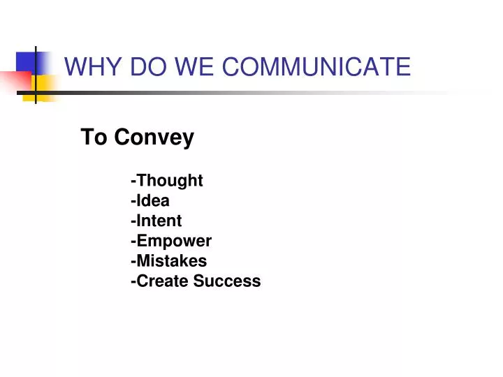 why do we communicate n.