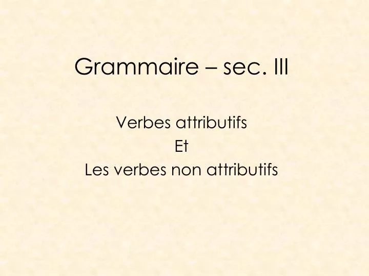grammaire sec iii n.