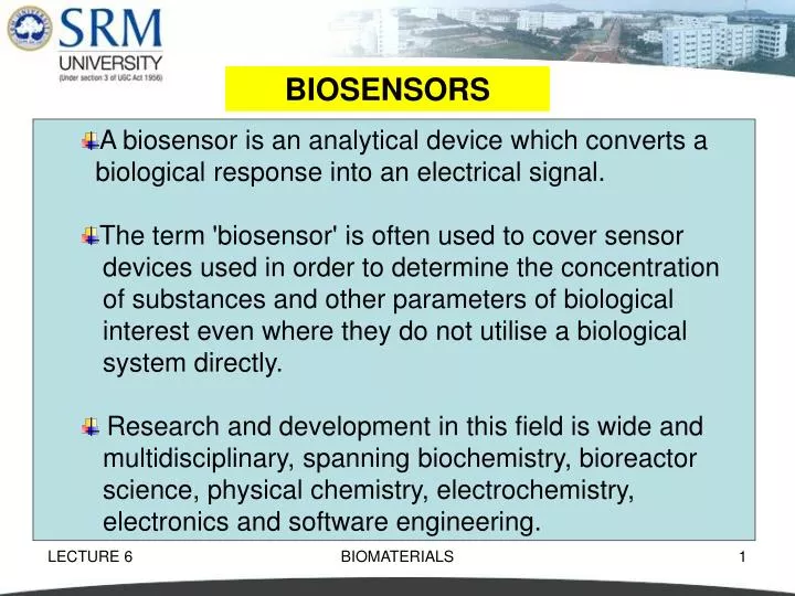PPT - BIOSENSORS PowerPoint Presentation, free download - ID:1408853