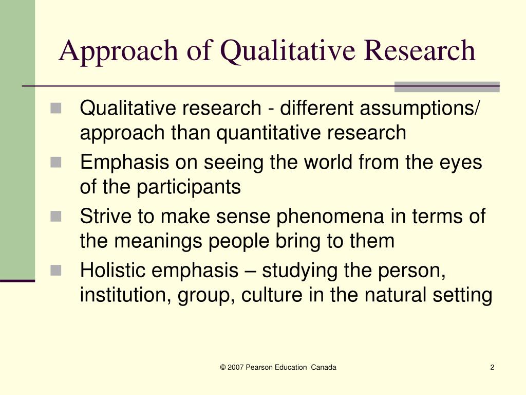 qualitative approach to social research