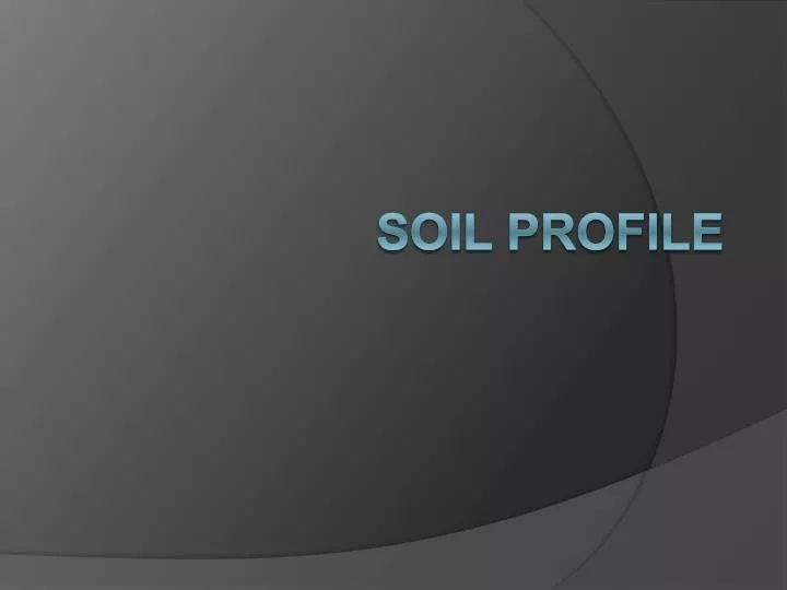 soil profile n.
