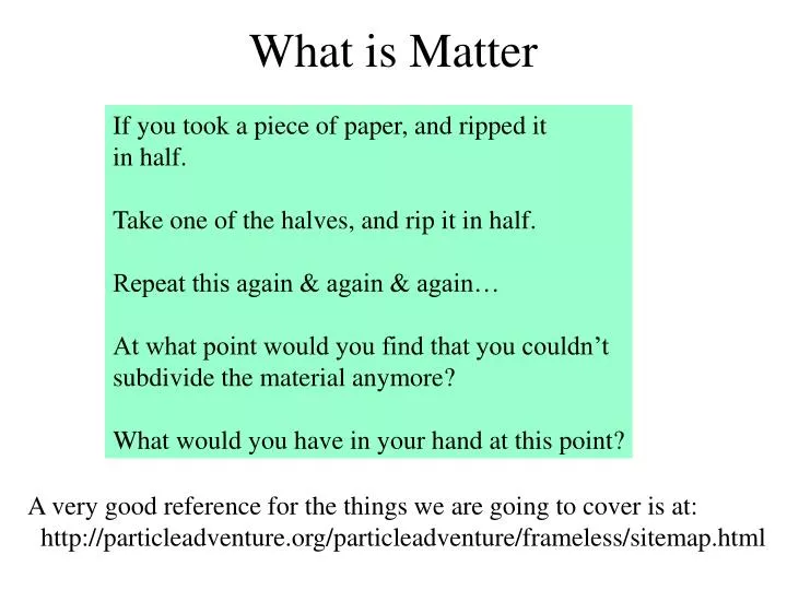 what does matter mean what does matter mean