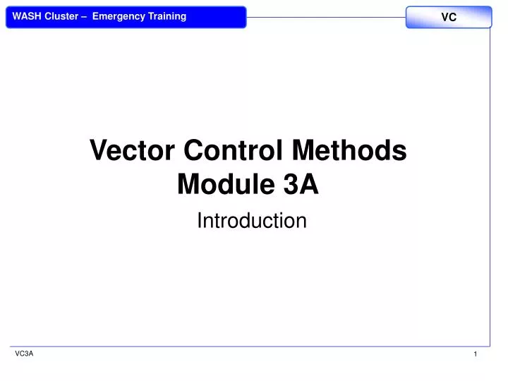 PPT - Vector Control Methods Module 3A Introduction PowerPoint ...