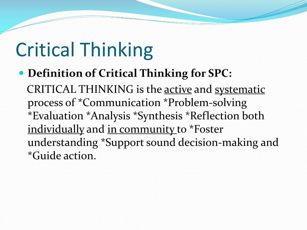 critical thinking in humanities