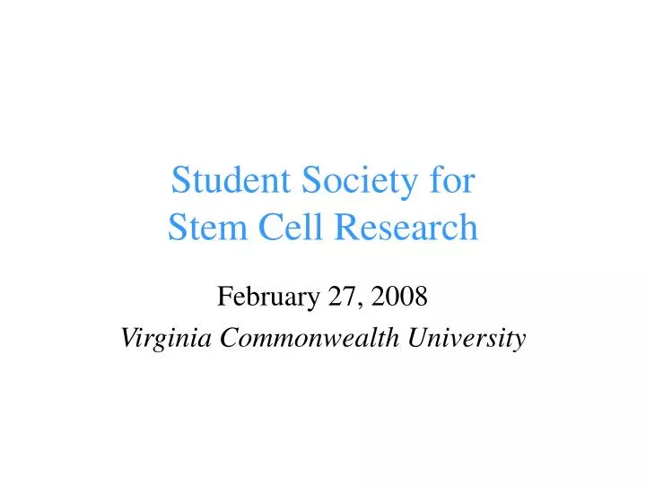 student society for stem cell research n.