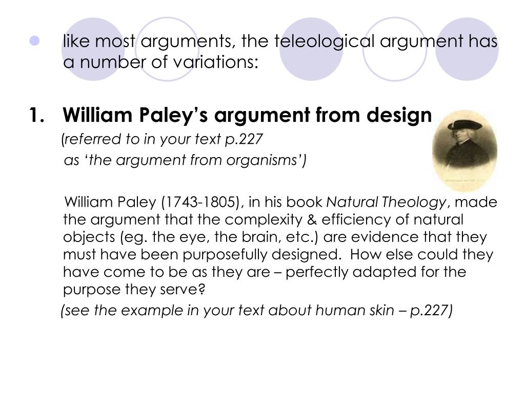 the teleological argument essay