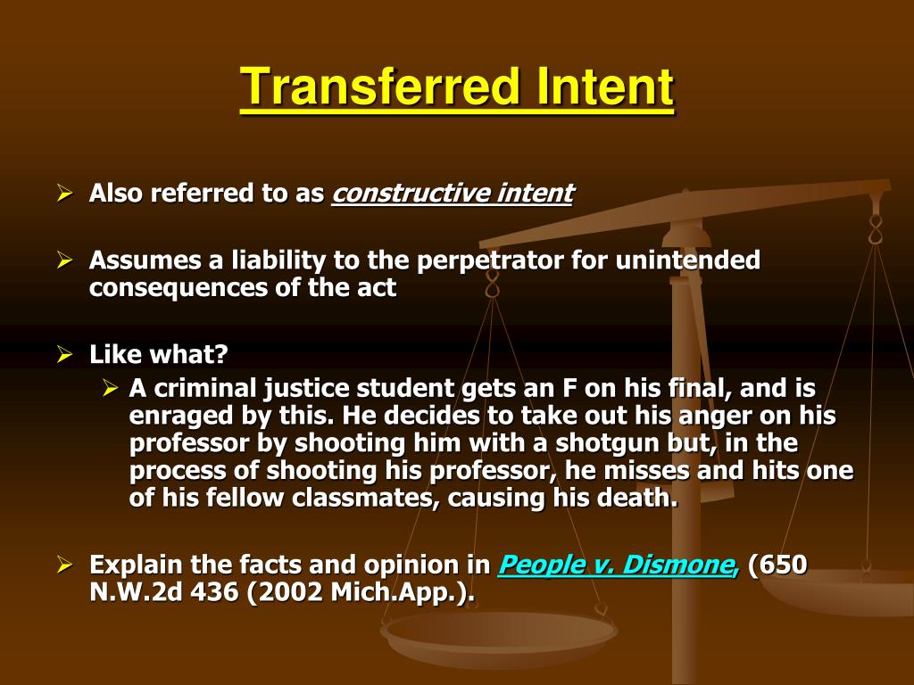 transferred intent essay