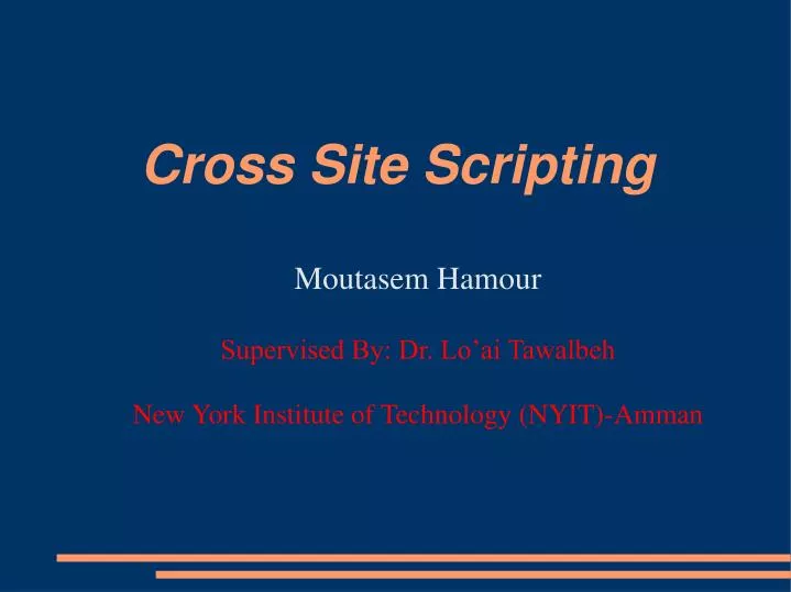 PPT - Cross Site Scripting PowerPoint Presentation, free download - ID ...