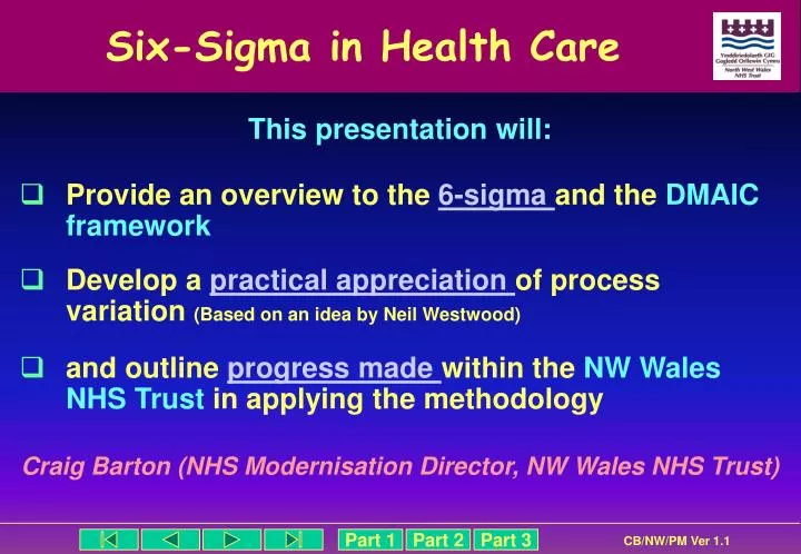 six sigma in health care n.