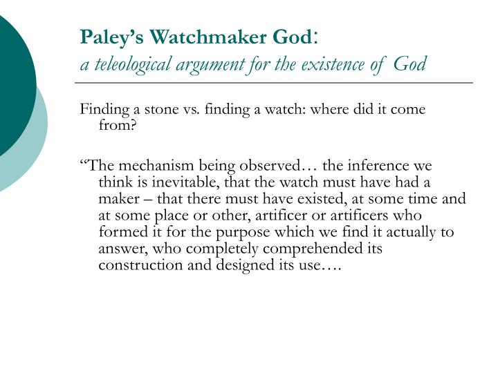 an ontological argument for proving the existence of god Descartes' ontological argument, for those who may be unfamiliar, is one of his proofs for the existence of god it appears several times in his output, most notably in the fifth of his meditations on first philosophy and also in the philosophical investigations his ontological proof is supposed to. an ontological argument for proving the existence of god Descartes' ontological argument, for those who may be unfamiliar, is one of his proofs for the existence of god it appears several times in his output, most notably in the fifth of his meditations on first philosophy and also in the philosophical investigations his ontological proof is supposed to.