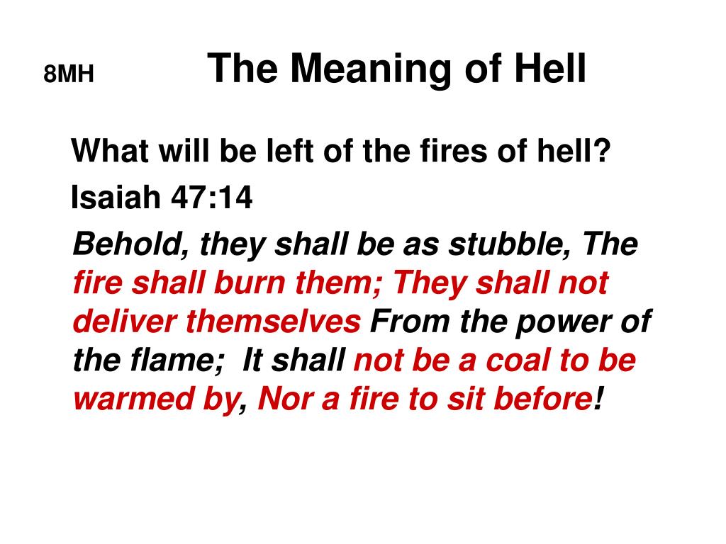 PPT - THE MEANING OF HELL PowerPoint Presentation, free download - ID ...