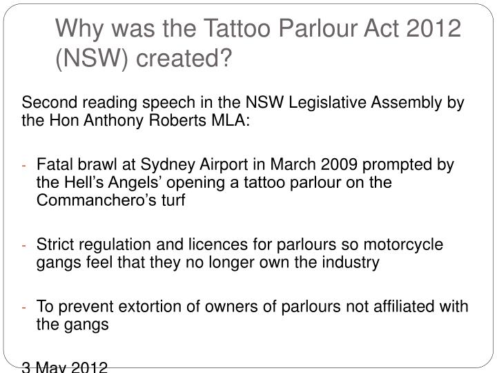 Tattoo Parlour Act 2012 | ppt bikie gangs tattoo parlour act 2012 nsw Tattoo Parlour Act 2012 | ppt bikie gangs tattoo parlour act 2012 nsw