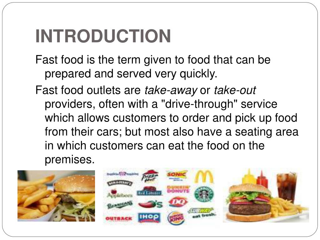 multimedia presentation about fast food